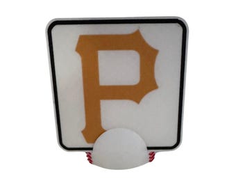 3D Printed Pittsburgh Pirates Coaster Set with Baseball Holder