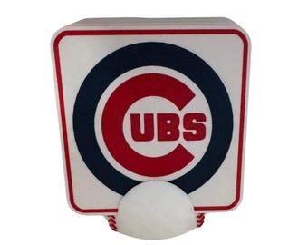 3D Printed Chicago Cubs Coaster Set: MLB Fan Art Decor