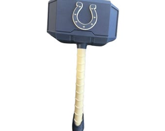 3D Printed Indianapolis Colts Thor Hammer with Stand