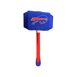 FANART | 3D-geprinte Buffalo Bills Thor-hamer met standaard, ingewikkeld ontwerp voor indrukwekkende aandacht, heroïsch cadeau voor die-hard fans!