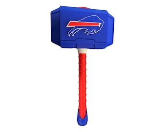 3D Printed Buffalo Bills Thor Hammer with Stand: Heroic Fan Art