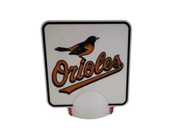 Baltimore Orioles Coaster Set: 3D Printed Baseball Fan Art