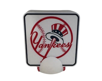 3D Printed New York Yankees Coaster Set with Baseball Holder