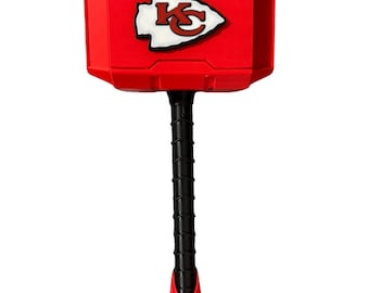 Kansas City Chiefs Thor Hammer: 3D Printed NFL Decor