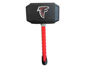 3D Printed Atlanta Falcons Thor Hammer with Display Stand