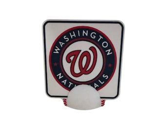 3D Printed Washington Nationals Coaster Set with Holder
