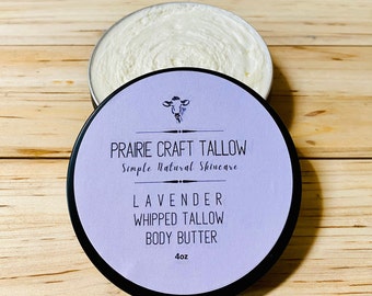 Whipped Tallow Body Butter, Grass Fed Beef Tallow, Natural Skincare, Simple Skincare, Tallow Skincare