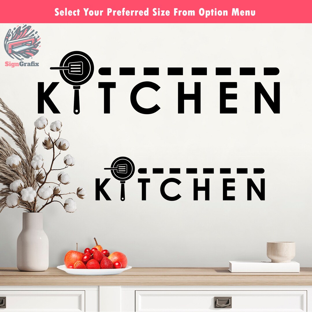 Kitchen Wall Vinyl Decal Kitchen Wall Decor Kitchen Utensils Sticker