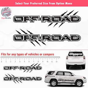 Offroad Sign Vinyl Decal: Rugged Adventure for Trucks & Campers