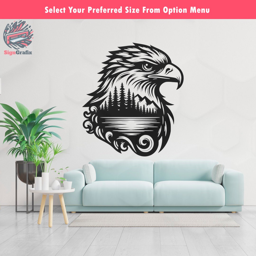 Majestic Eagle Vinyl Decal: Forest Wildlife Design for Car, RV, Wall - Etsy
