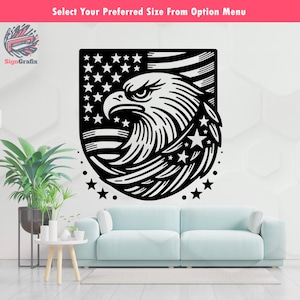 Eagle Patriot Vinyl Decal - Proud American Design for Cars, RVs, Walls, Eagle Sticker, Eagle Vinyl Decal, Eagle Decal, Patriot Eagle Decal