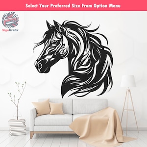 Elegant Horse Vinyl Decal: Majestic Equestrian Wall Art