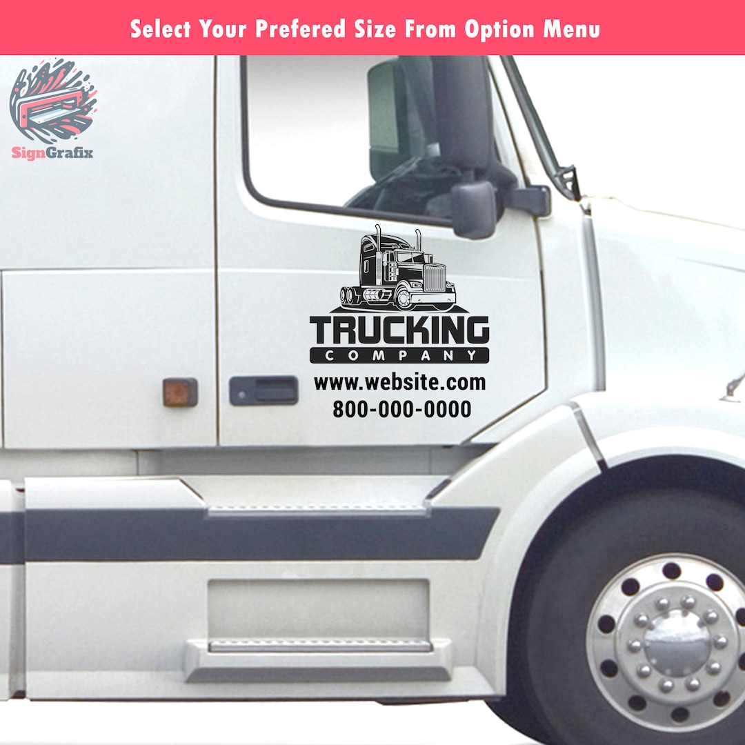 Custom Trucking Logo Vinyl Decal Custom Trucking Company Logo Name