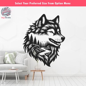 Mountain Wolf Vinyl Decal: Rugged Home, Car, RV Decor