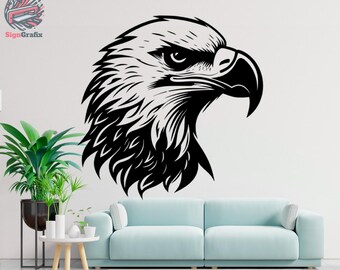 Large Eagle Vinyl Sticker Decal – 570mm, For Boat, Car, RV, Camper (Glossy, Australian Made)