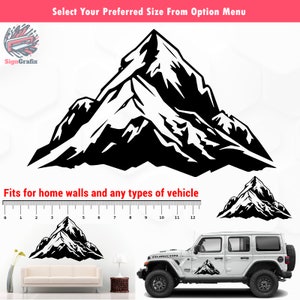 Mountain Vinyl Decal: Adventure RV Camper Car Window Wall Art