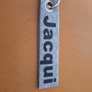 Keychain personalized from felt