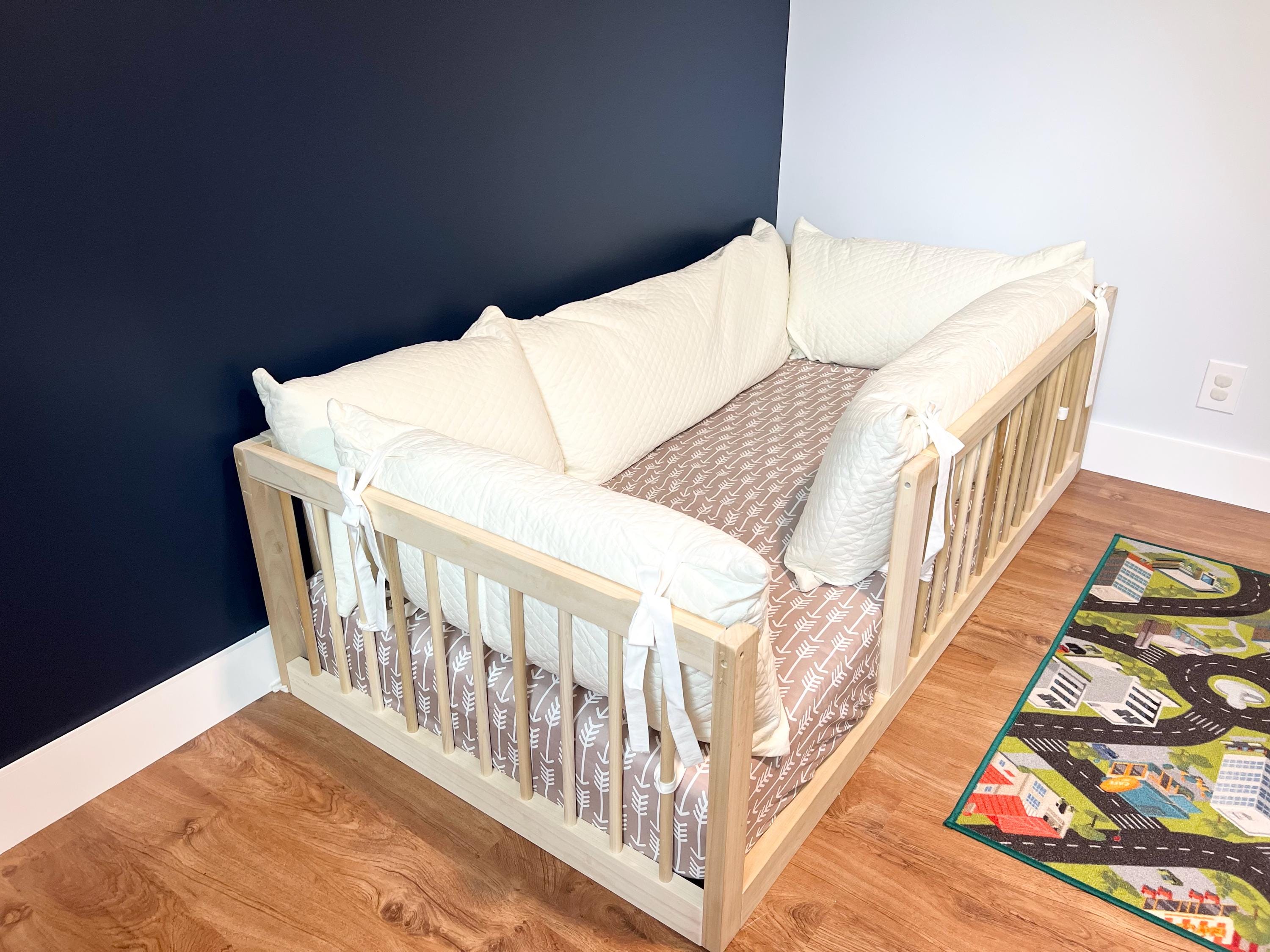 Floor Bed Rail Pillows