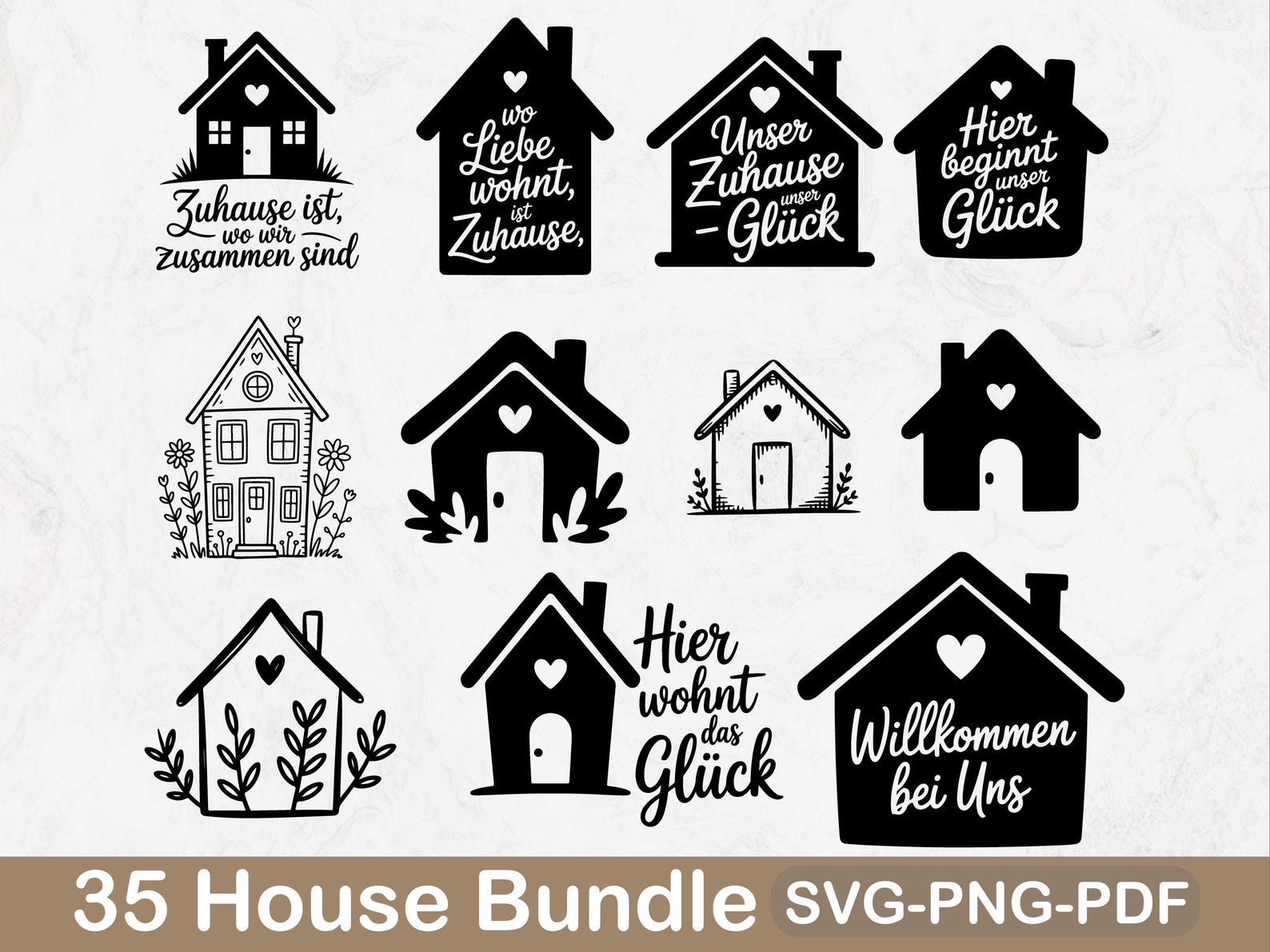 35 House Bundle SVG, PNG, PDF Clipart (instant Download) - Etsy