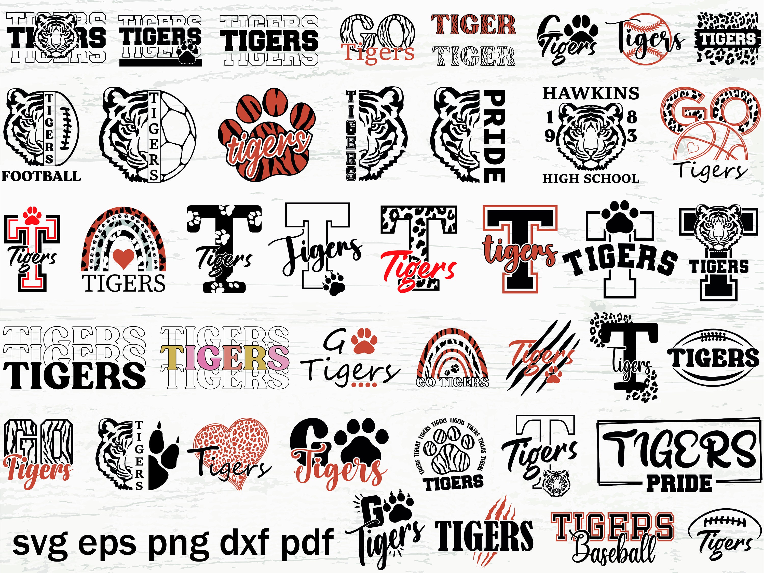 Tigers SVG Bundle, school spirit shirt svg, Tiger Head Svg, High School Tigers Football svg, Tiger png Tigers Png, Tigers mascot svg