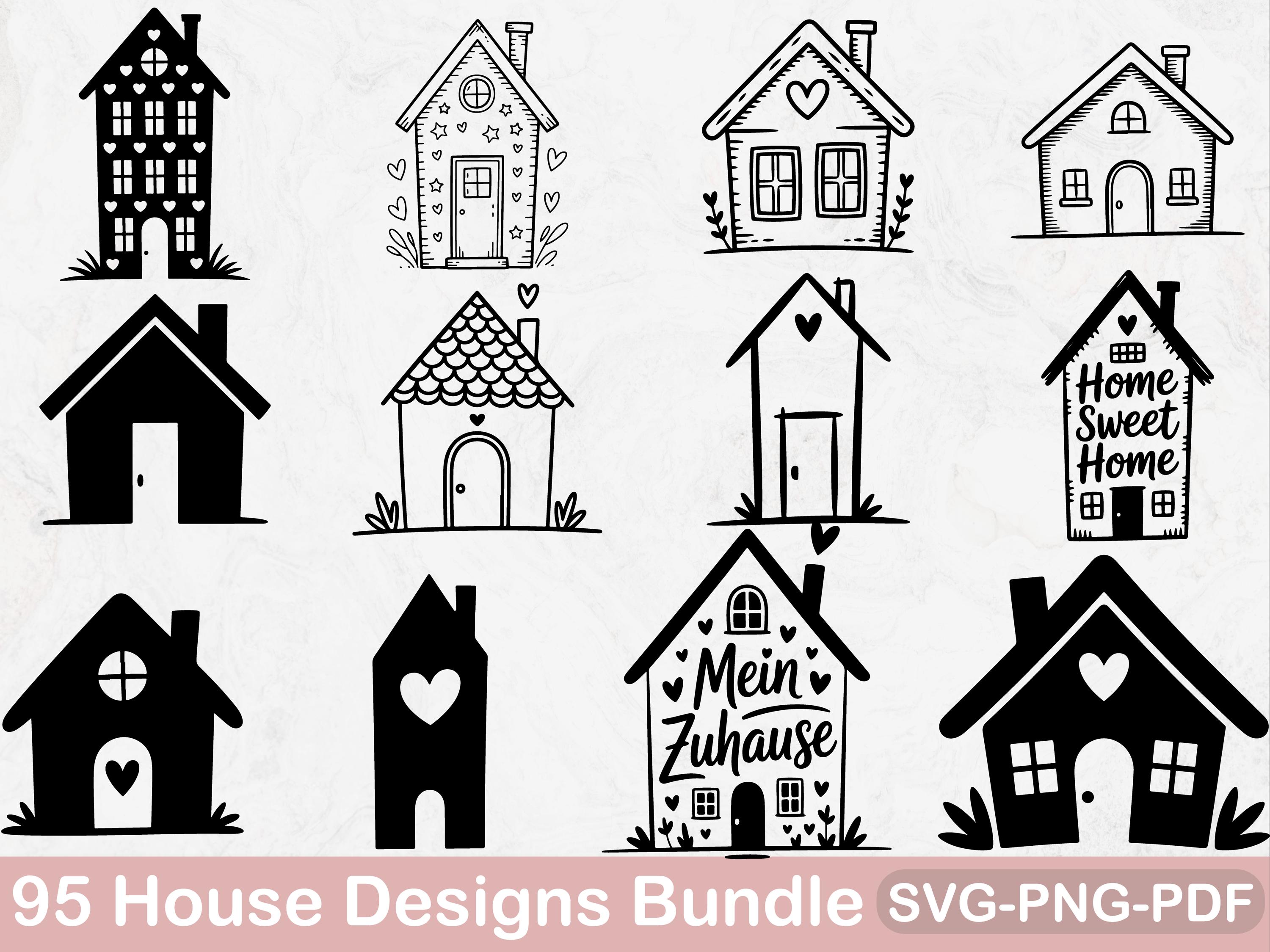 House SVG Bundle | Home Decor Clipart, Cricut Cut Files (95 Designs) - Etsy