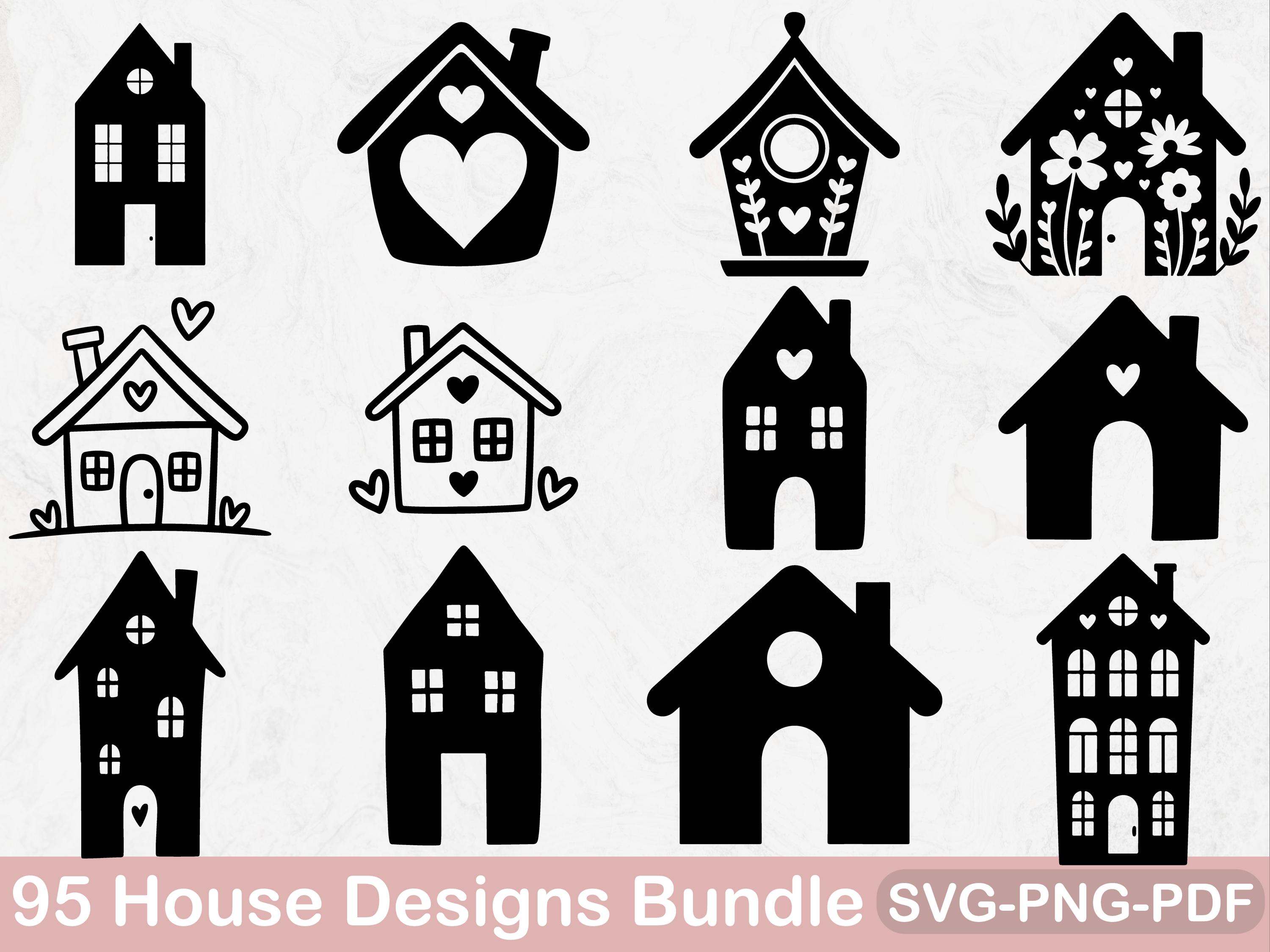 House SVG Bundle | Home Decor Clipart, Cricut Cut Files (95 Designs) - Etsy