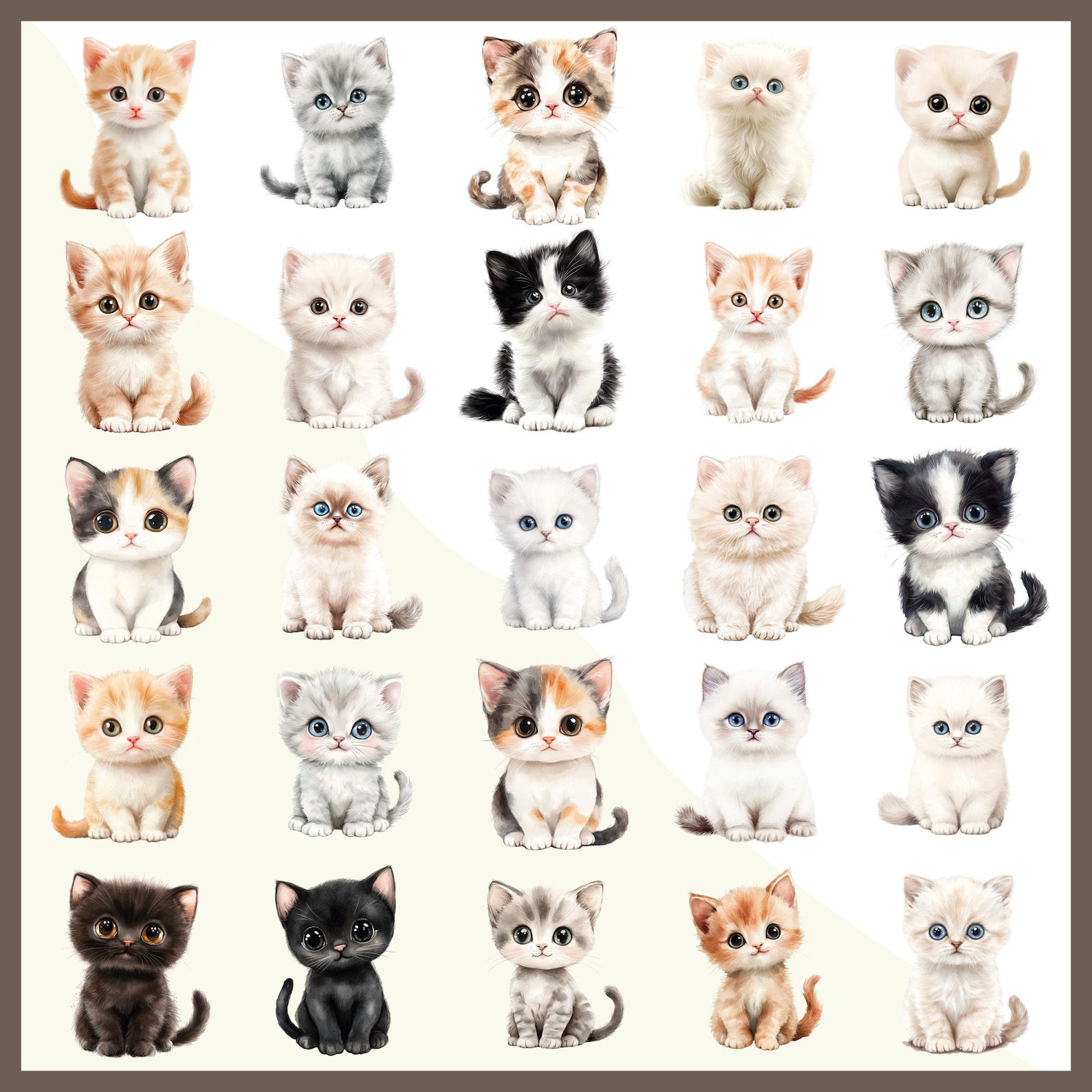 Chaton Icon Clipart chatons PNG | 125 cliparts mignon bébé chat | Ensemble PNG chat ...
