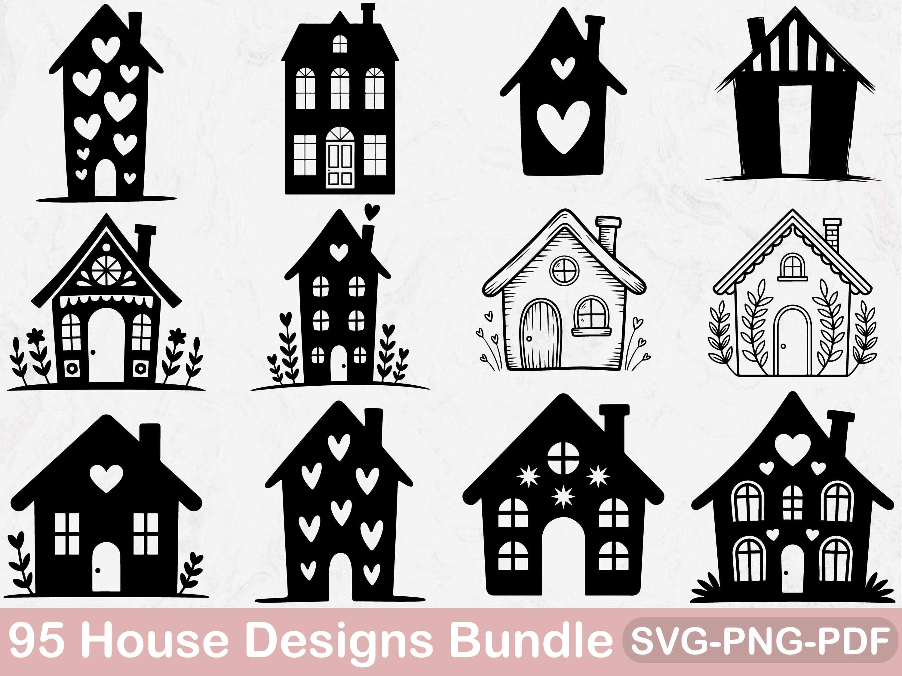 House SVG Bundle | Home Decor Clipart, Cricut Cut Files (95 Designs) - Etsy