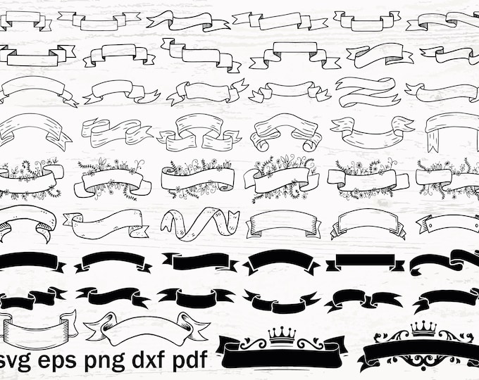 Banner #1 SVG, Banner Svg, Ribbon Svg, Label Svg, Scroll Svg, Banner ...
