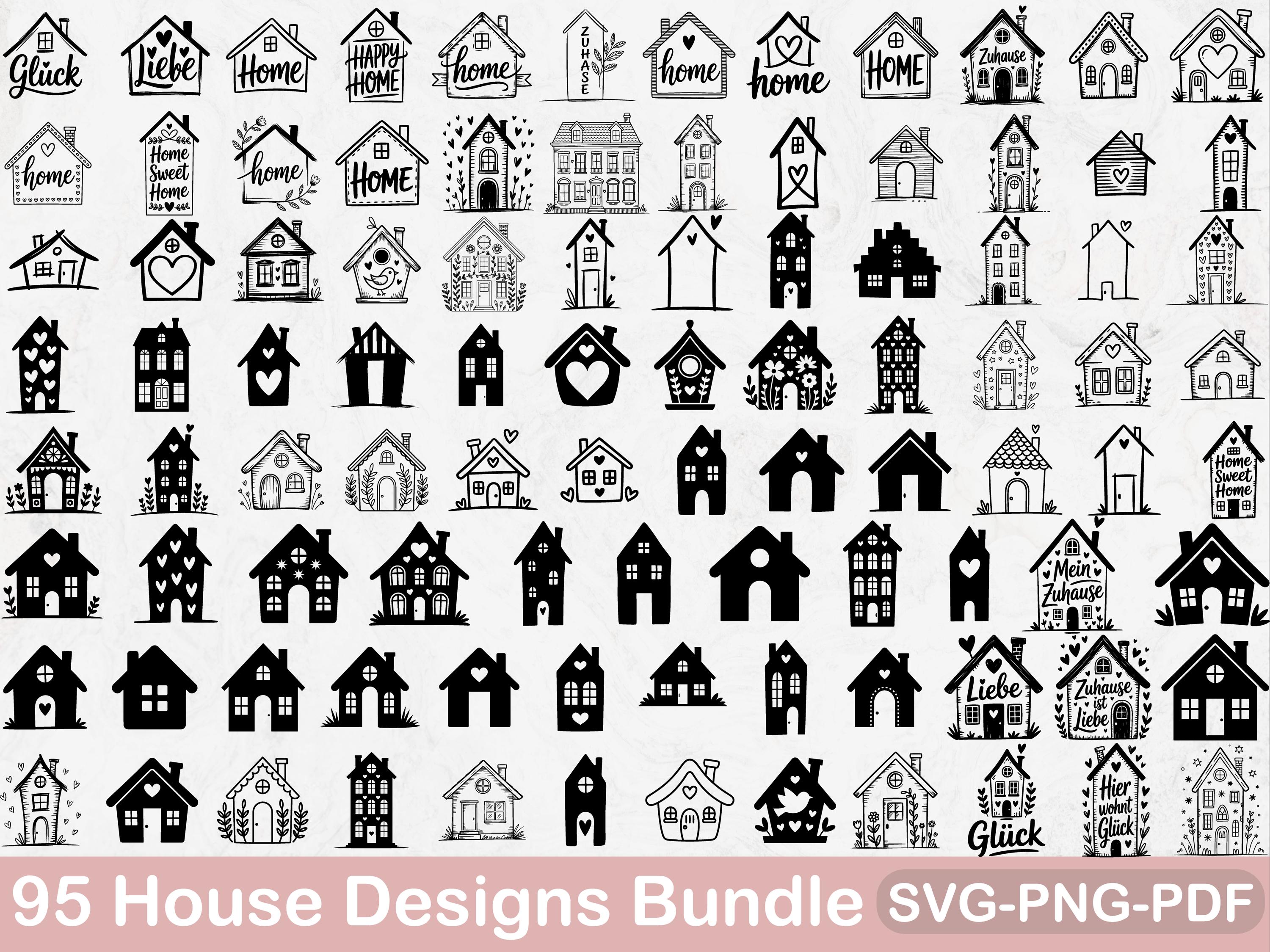 House SVG Bundle | Home Decor Clipart, Cricut Cut Files (95 Designs) - Etsy