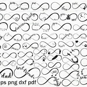Infinity Love SVG: Family, Heart, Forever Designs (Digital Files)