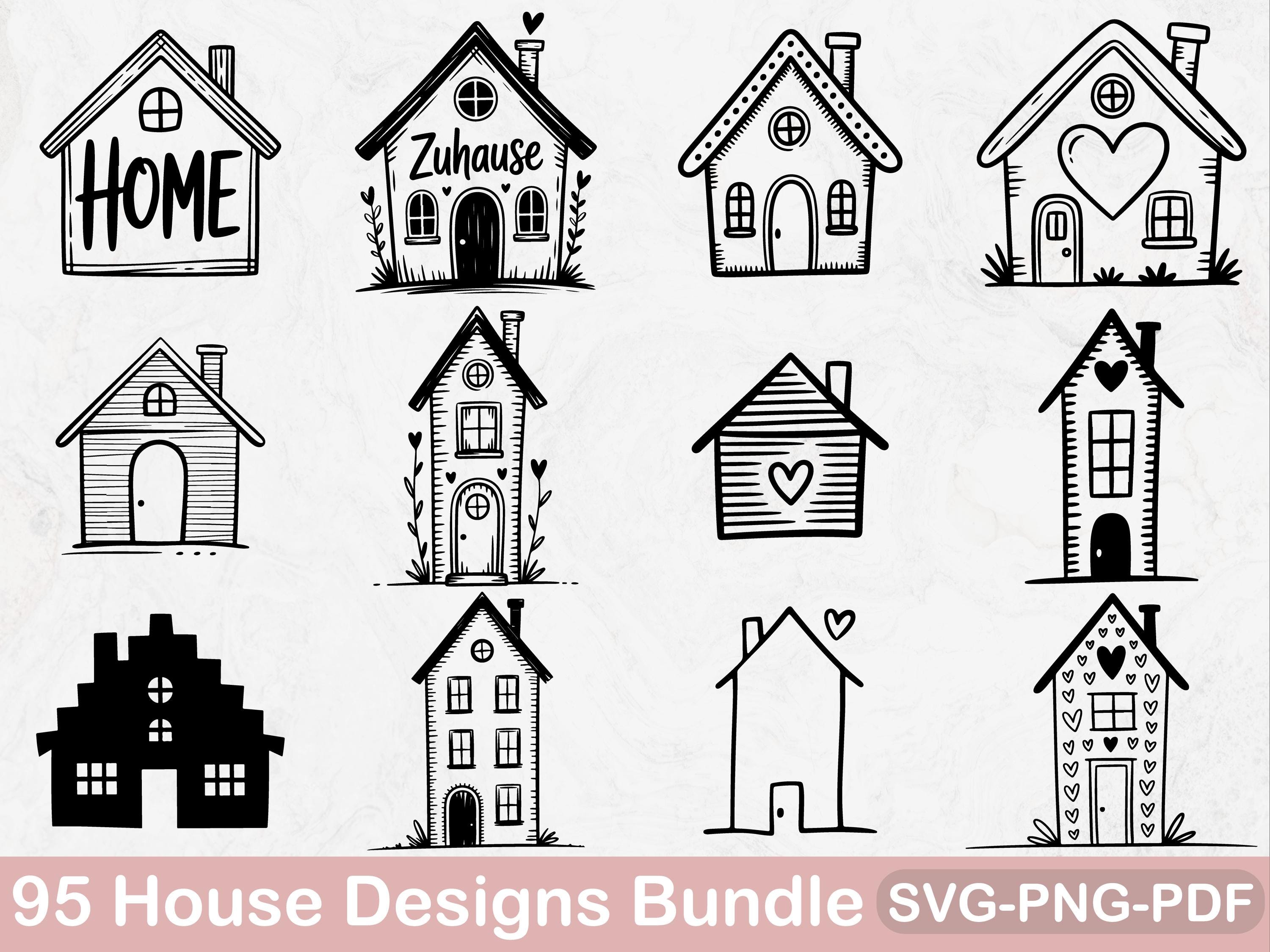 House SVG Bundle | Home Decor Clipart, Cricut Cut Files (95 Designs) - Etsy