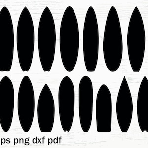 Surfboard svg, Surfboard svg files, Surf svg files, Surfboard PNG, Surfboard Silhouette Shapes, Vector Files, Beach, Wave, Hawaii, Surf