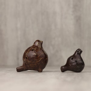 Set of 2 ceramic ocarinas: 2 hole and 4 hole whistles image 5