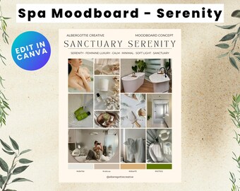 Zamów w przedsprzedaży: Pakiet Moodboardów Spa | Neutralne Moodboardy Wellness | Inspiracje brandingowe dla kosmetologów