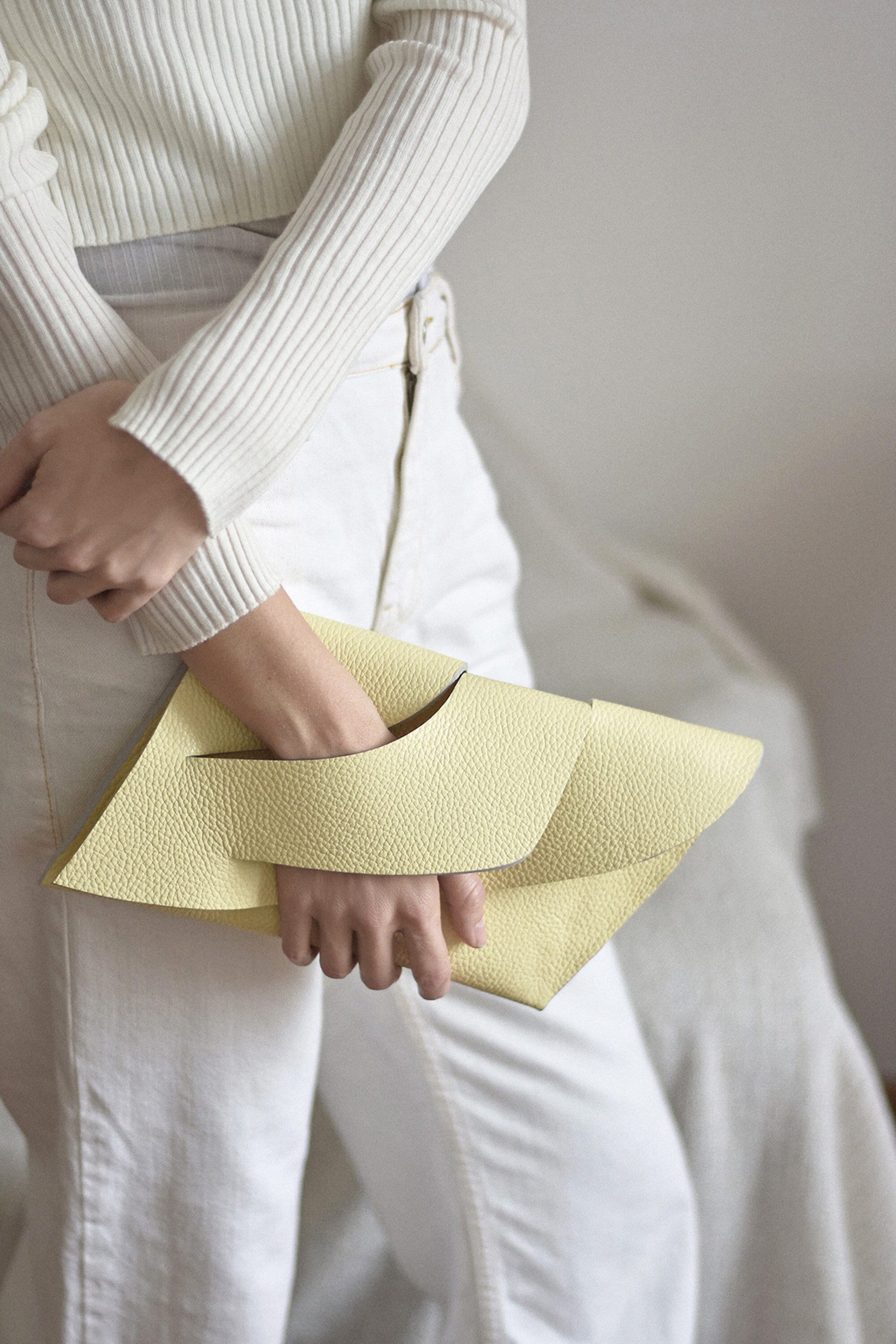 Elegant Leather Evening Clutch Bag, Unique Wrist Strap, Wedding Guest Outfit, Monogram Purse, Personalised Gift, Anniversary, Custom Colors