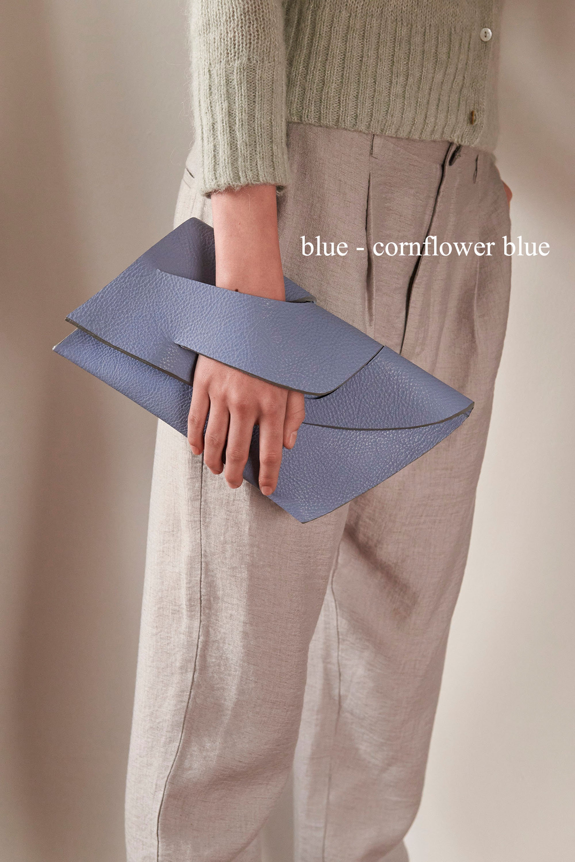 STUDDED LEATHER CLUTCH NIGHT WAITING FOR DAY main image 1