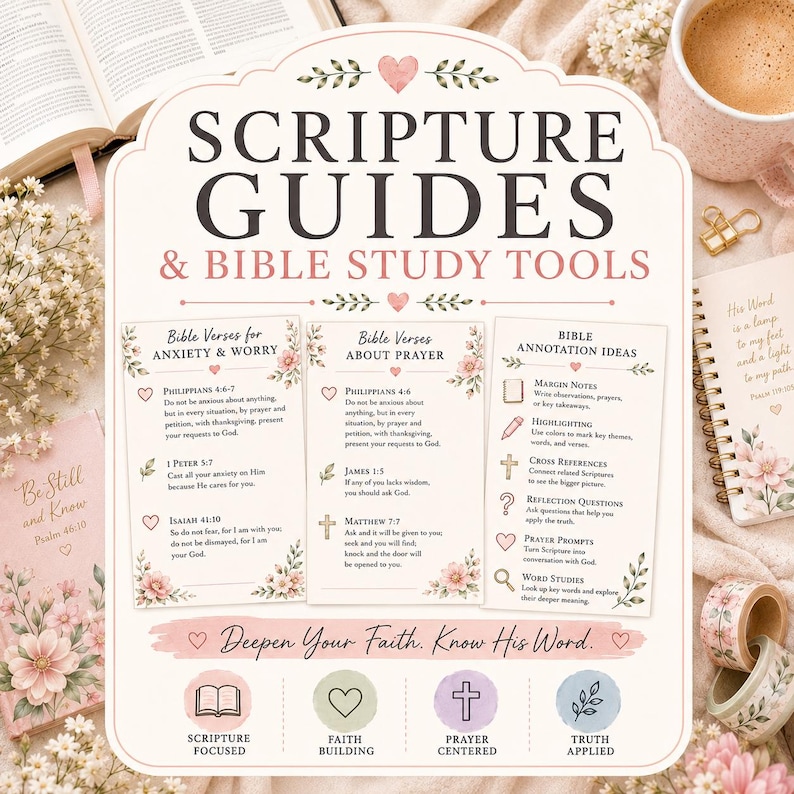 Loaded Bible Starter Guide Printable PDF | Bible Journaling Guide | Christian Women Bible Study | Faith Journal Ideas image 3
