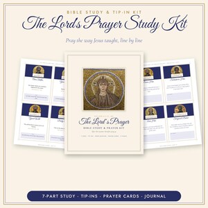 The Lord's Prayer Bible Study Printable | Prayer Journal, Bible Tip Ins & Prayer Cards, Loaded Bible Inserts, Matthew 6 Study PDF