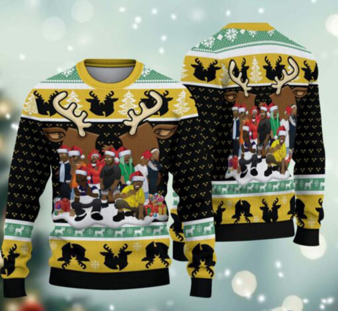 Wu Tang Clan Logo Snowflakes Ugly Christmas Sweater Wu tang Etsy