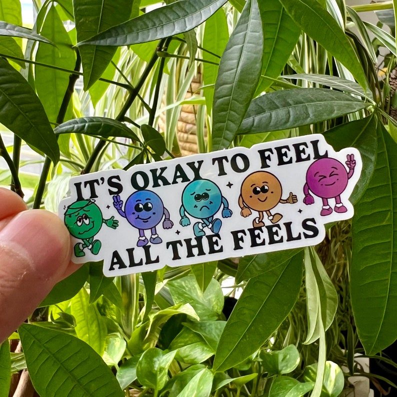 To Feel Included Icon It's Ok to Feel All the Feels Sticker, Mental Health Awareness, Cute ...