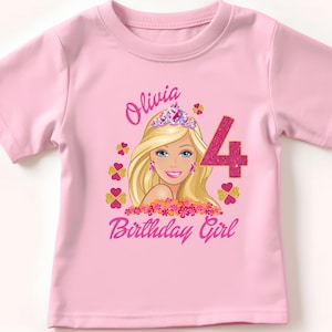 Girl birthday Shirt, Family Matching Birthday T-shirt, Birthday Girl Shirt, Birthday Party Tshirt,  Personalized Birthday Tshirt, No Glitter