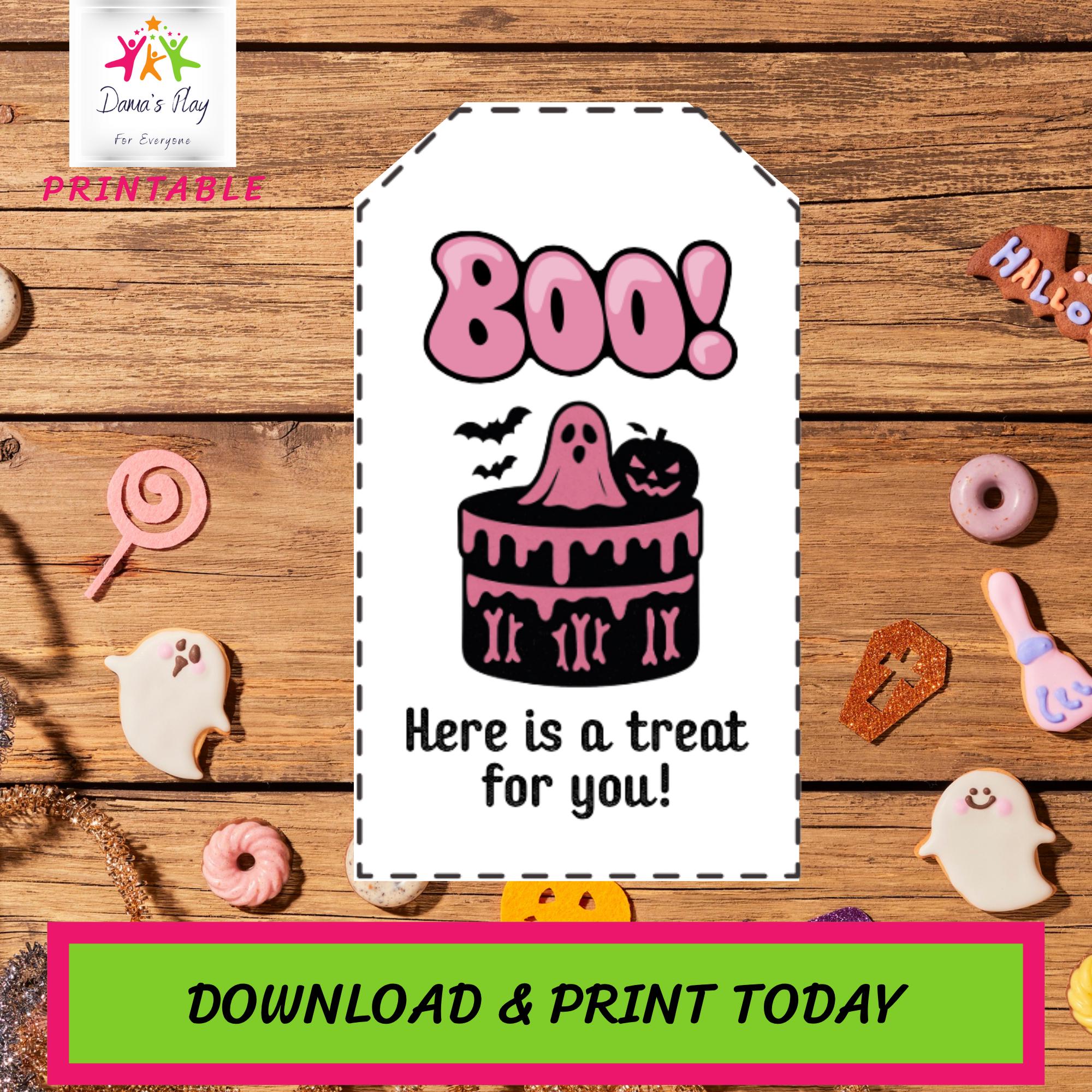 Spooky Boo Digital Halloween Gift Tags | Printable Party Labels - Etsy