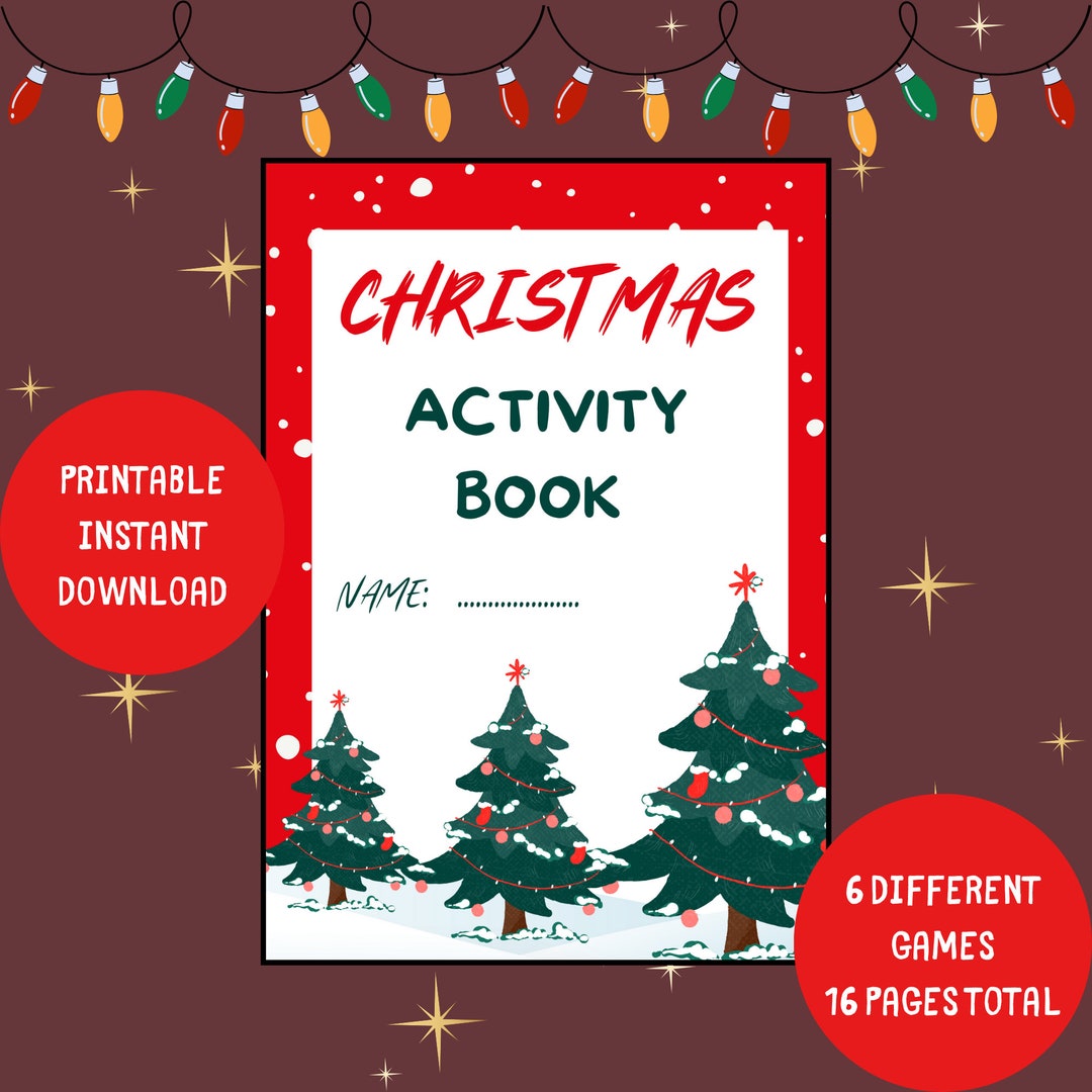 Joyful Christmas Activity Book 4 Fun Family Holiday School Office ...