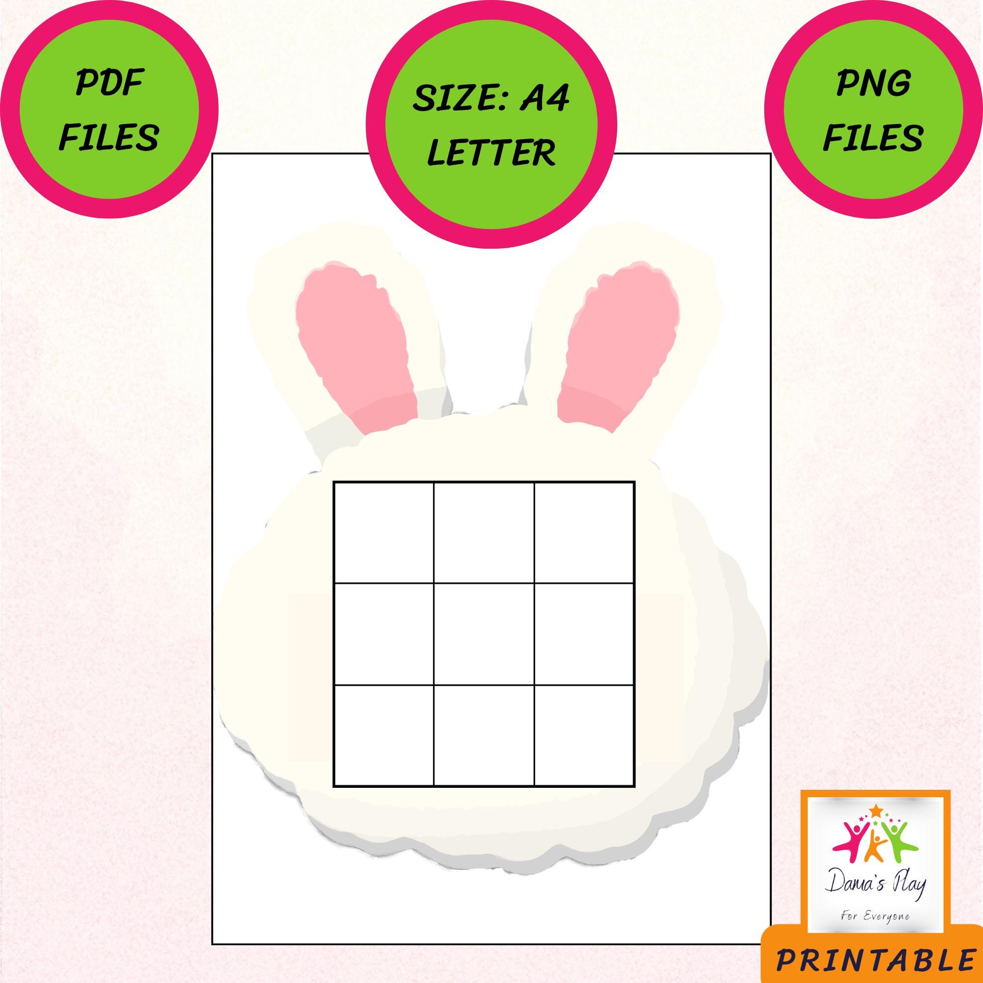 Easter Bunny Tic Tac Toe Game: Printable Spring Activity for Kids - Etsy