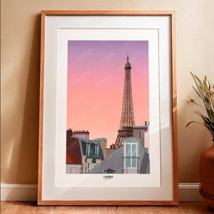 Poster di Parigi, stampa della Torre Eiffel su carta, decorazione d'interni, poster di viaggio