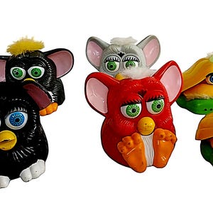 Lot von 7 Vintage 1998 & 2001 DDR Happy Meal Sammeln Furby Sammler Klassische Spielzeug