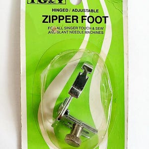 Hinged Adjustable Zipper Foot #2755 for Singer Touch & Sew, Slant Needle Machine