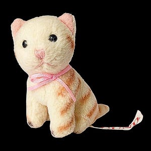 Mini Gund Plush Cat Cream Orange Striped Collectible Toy | Gift for Cat Lovers, Children, or a Collectible