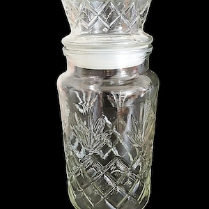 Mr. Peanut 1983 Vintage Glass Jar with Lid | Planters Collectible | Retro Kitchen Decor